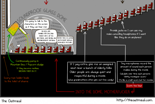 The Oatmeal: How movie theaters SHOULD be laid out
